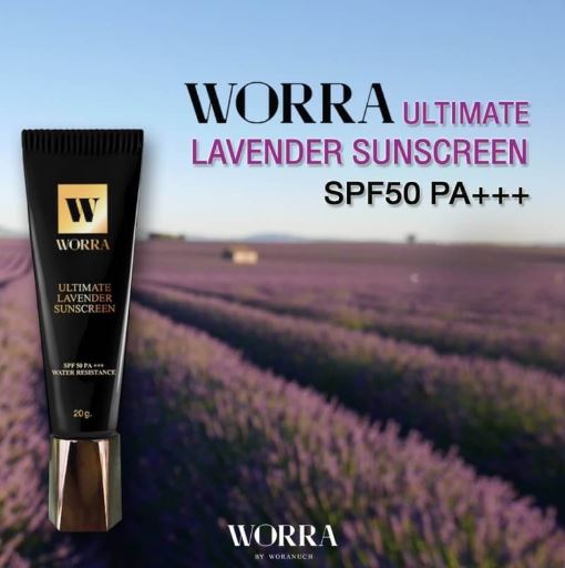 ٻҾ2 ͧԹ : Worra Ultimate Lavender Sunscreen SPF50 PA+++ 20g. ѹᴴҹùت ͺҧǡѹ˧͡ѹ ͡繤Һѹ ѡлͧѹԴ  شҧ SPF50ФPA+++ ͧѹѧUVA&UVB ͧѹѧInfra