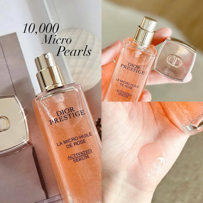รูปภาพที่5 ของสินค้า : Dior Prestige La Micro-Huile de Rose Activated Serum 30 ml. สูตรใหม่ Upgrade จากสูตรขายดียอดนิยมเดิม พรีเซรั่มระดับอนุภาคไมโครเพื่อการฟื้นบำรุงผิวชั้นเลิศ ฟื้นบำรุงเร็วขึ้นสองเท่าด้วยสูตรที่ผสาน Nutri-Rosapeptide เปี่ยมไปด้วยสารบำรุงอนุภาคขนาดเล็กเข้มข้นเ