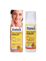 Balea Q10 Anti-Wrinkle Serum with Omega-Complex  30ml. เซรั่มบำรุงหน้าสำหรับอายุ 35-45ปี ของแท้ 100% จากเยอรมัน ช่วยบำรุงฟื้นฟูปกป้องผิวให้ชุ่มชื่น นุ่มนวล เพิ่มความยืดหยุ่นให้ผิว และลดเลือนริ้วร้อยร่องลึกให้ดูตื้นขึ้นอย่างสังเกตได้ 