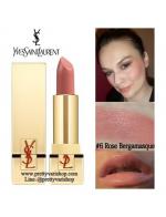 **พร้อมส่ง**YSL YVES SAINT LAURENT Rouge Pur Couture Lipstick #Rose Bergamasque 3.8 g. ลิปสติกแบรนด์หรูแท่งสีทอง เนื้อซาตินละเอียดช่วยให้คุณสวยโดดเด่นมีเอกลักษณ์กว่าใคร ลิปสติกให้เนื้อสัมผัสนุ่ม เนื้อสีชัดติดทนพร้อมให้ความชุ่มชื้นยาวนานตลอดทั้งวัน