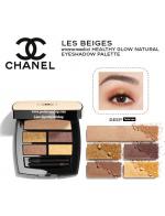 **พร้อมส่ง**Chanel Les Beiges Health Glow Natural Eyeshadow Palette #Deep 4.5 g. พาเลทอายแชโดว์โทนสีน้ำตาลทอง ที่เปี่ยมไปด้วยเม็ดสีอันเปล่งประกาย เผยดวงตาที่ดูเปล่งประกาย, สดชื่น และได้รับการพักผ่อนอย่างเต็มที่ในทุกช่วงเวลาของวัน กับ 5 เฉดสีที่ดูเป็นธรร