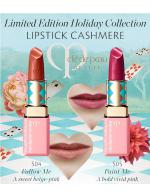 **พร้อมส่ง**Cle De Peau Beaute Lipstick Cashmere Holiday Collection Limited Edition 2018 ลิปสติกเนื้อแม็ตสูตรอุดมเม็ดสีเข้มข้นเด่นชัด ประกายสว่างเรืองรอง เงางามสดใส ไม่มันวาว ด้วยแรงบันดาลใจจากผ้าแคชเมียร์ ซึ่งมอบสัมผัสนุ่มนวล บางเบาราวไร้น้ำหนัก และต้องแ