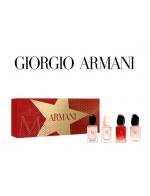 Giorgio Armani Si Mini XMas Gift Set 4pcs. (7ml x 4) เซ็ทรวมน้ำหอมสำหรับผู้หญิง Si ซึ่งเป็นกลิ่น Signature จาก Giorgio Armani ในขนาด Mini 7 ml. รวม 4 กลิ่น ของการผสมผสานระหว่างน้ำหอมเพื่อผู้หญิง เพื่อเพิ่มความมั่นใน และเสนห์ชวนหลงไหล พร้อม BOX