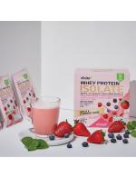Whey Protein Isolate Vanilla Strawberry Flavor (Milk Product) (nfinite) 34 กรัม x 15 ซอง เครื่องดื่มเวย์โปรตีน ไอโซเลทนมกลิ่นวานิลลาสตรอเบอร์รี่เกรดพรีเมี่ยมคุณภาพสูง จาก Glanbia 1 ซอง ได้โปรตีนสูง 28 กรัม ไขมัน 0% ไม่มีน้ำตาล เพิ่มคอลลาเจนจากปลาทะเล ผิวส
