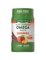 Nature's Truth Vitamins Plant Sourced Omega 3-5-7-9 Gummies Natural Peach 50 Vegan Gummies กัมมี่เจลลี่น้ำมันปลา 3,5,7,9 รสพีชหอมอร่อย ทานง่าย เคี้ยวเพลิน ได้ประโยชน์ เป็นกรดไขมันที่สำคัญต่อร่างกายช่วยเสริมสร้างการทำงานของระบบต่าง ๆ ป้องกันหลอดเลือดอ