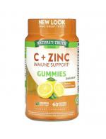 Nature's Truth Vitamins C + Zinc Immune Support Natural Lemon 60 Vegan Gummies ԵԹԤѹ ԵԹ ҧԤѹ㹵ǹ  Vitamin C , Zinc  ԵԹ  + 駤  ͹  ҹ к
