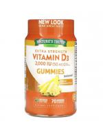 Nature's Truth Vitamins Extra Strength Vitamin D3 2,000 IU 50 MCG Gummies Natural Pineapple 70 Vegetarian Gummies กัมมี่วิตามินดี3 รสสัปปะรด อร่อยทานง่าย มีหน้าที่สำคัญในการกระตุ้นระบบภูมิคุ้มกันของร่างกาย มีส่วนช่วยในการดูดซึมและใช้ประโยชน์ของแคลเซี Nature's Truth Vitamins Extra Strength Vitamin D3 2,000 IU 50 MCG Gummies Natural Pineapple 70 Vegetarian Gummies กัมมี่วิตามินดี3 รสสัปปะรด อร่อยทานง่าย มีหน้าที่สำคัญในการกระตุ้นระบบภูมิคุ้มกันของร่างกาย มีส่วนช่วยในการดูดซึมและใช้ประโยชน์ของแคลเซี
