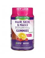 Nature's Truth Vitamins Hair, Skin & Nails Biotin 2,500 MCG Gummies Natural Fruit 80 Vegan Gummies กัมมี่วิตามินไบโอตินบํารุงผม เล็บและผิว รสผลไม้คุณภาพเกรดพรีเมี่ยม พร้อมส่วนผสมของวิตามินอี วิตามินซี ที่ช่วยบำรุงผม เล็บ ผิว ได้อย่างดี รสชาติอร่อ Nature's Truth Vitamins Hair, Skin & Nails Biotin 2,500 MCG Gummies Natural Fruit 80 Vegan Gummies กัมมี่วิตามินไบโอตินบํารุงผม เล็บและผิว รสผลไม้คุณภาพเกรดพรีเมี่ยม พร้อมส่วนผสมของวิตามินอี วิตามินซี ที่ช่วยบำรุงผม เล็บ ผิว ได้อย่างดี รสชาติอร่อ