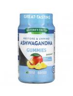 Nature's Truth Vitamins Restore & Unwind Ashwagandha Gummies Natural Tropical 60 Vegan Gummies กัมมี่วิตามินโสมอินเดีย รสผลไม้ อร่อยทานง่าย ช่วยสร้างสมดุลในร่างกาย ทำให้ผ่อนคลาย คลายเครียด ทำให้อารมณ์ดี และมีฤทธิ์กระตุ้นความรู้สึกเพศอ่อนๆ เสริมสร Nature's Truth Vitamins Restore & Unwind Ashwagandha Gummies Natural Tropical 60 Vegan Gummies กัมมี่วิตามินโสมอินเดีย รสผลไม้ อร่อยทานง่าย ช่วยสร้างสมดุลในร่างกาย ทำให้ผ่อนคลาย คลายเครียด ทำให้อารมณ์ดี และมีฤทธิ์กระตุ้นความรู้สึกเพศอ่อนๆ เสริมสร
