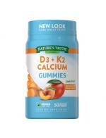 Nature's Truth Vitamin D3 + K2 Calcium Gummies Natural Peach Mango 50 Vegetarian ԵԹ3 2 ʾժ+ǧ ʪҵ ҹ ¡е鹡ҧͧд١ ÷ӧҹͧ͹䫹 Ŵͧ輹ѧʹʹ