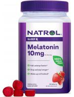 Natrol Gummies Sleep Melatonin 10 Mg. 140 Strawberry Gummies ͧҡ US 100% ᾤࡨ ԵԹⷹԹẺ ʵ ·֡͹ ͹Ѻ¢ Ѻʺ蹡ҧ֡ ͧʹ ҡ jet lag բ ҧ