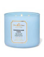 Bath & Body Works Sun-Drenched Linen 3-Wick Candle 411 g. เทียนหอมสุดพิเศษ ขนาดใหญ่ มี 3 ไส้เทียน กระจายกลิ่นหอมได้ทั่วห้อง กลิ่นหอมเหมือนผ้าซักใหม่ ๆ ท่ามกลางวันแดดออก ด้วยกลิ่นหอมของลินิน ทาร์ตแอปเปิ้ล และมัสก์ Bath & Body Works Sun-Drenched Linen 3-Wick Candle 411 g. เทียนหอมสุดพิเศษ ขนาดใหญ่ มี 3 ไส้เทียน กระจายกลิ่นหอมได้ทั่วห้อง กลิ่นหอมเหมือนผ้าซักใหม่ ๆ ท่ามกลางวันแดดออก ด้วยกลิ่นหอมของลินิน ทาร์ตแอปเปิ้ล และมัสก์