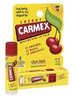 Carmex Lip Balm Click Stick SPF 15 (Cherry) ลิปปาล์มบำรุงปากกลิ่นเชอรี่ ไม่มีสี เพิ่มความชุ่มชื่นให้ริมฝีปากดูอิ่มเอิบไม่เเห้งเเตกเป็นขุยค่ะ